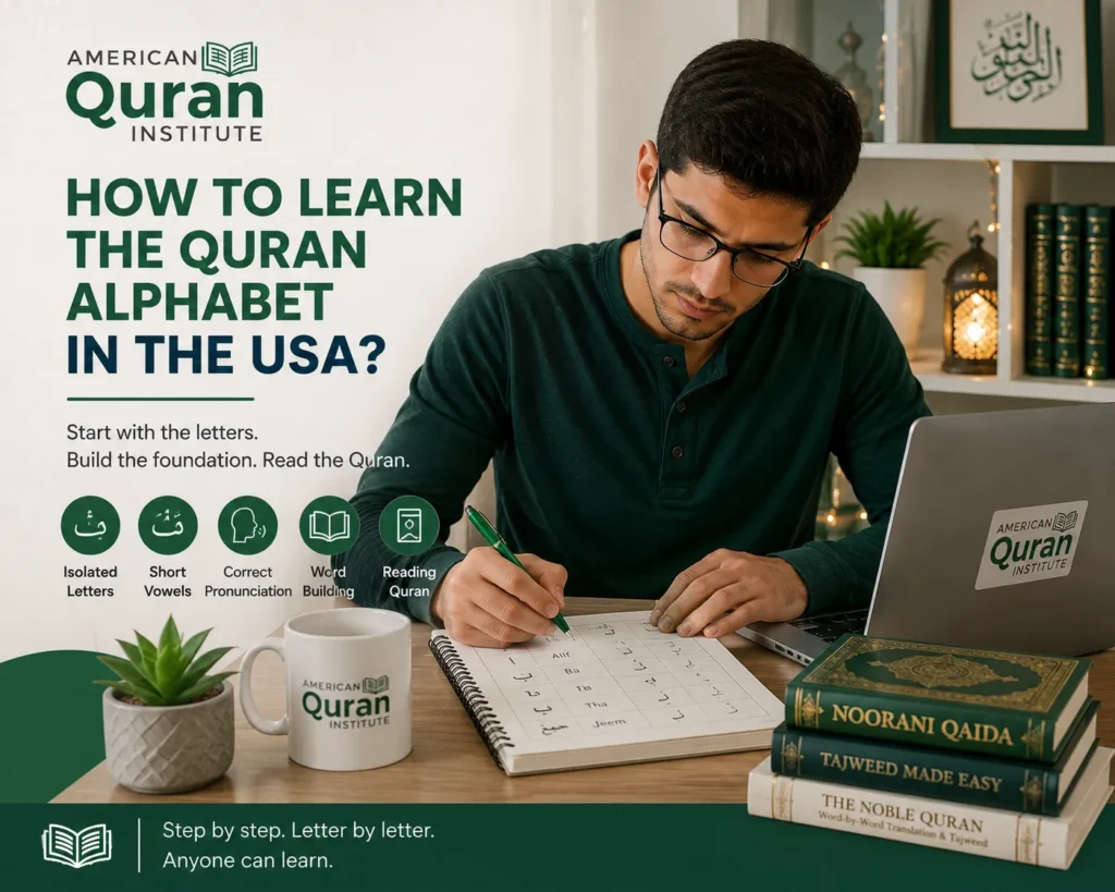 HOW TO LEARN THE QURAN ALPHABET IN THE USA?
